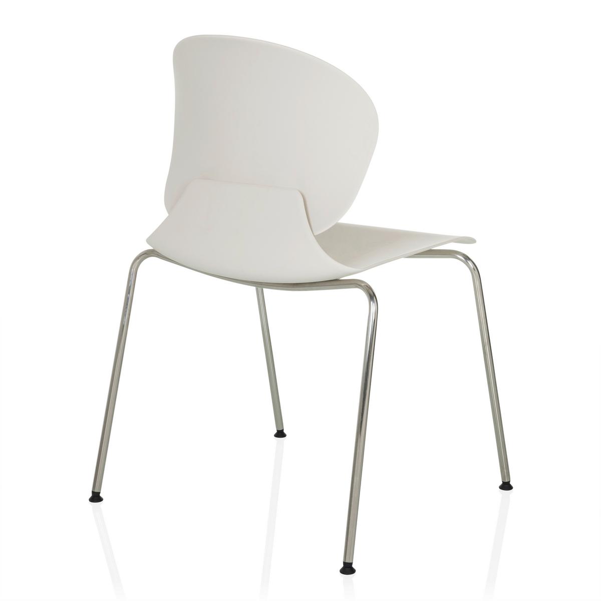 Konferenčni Stol T36 Vi, Bela - srebrne barve/bela, Moderno, kovina/umetna masa (56/80/54cm) - MID.YOU
