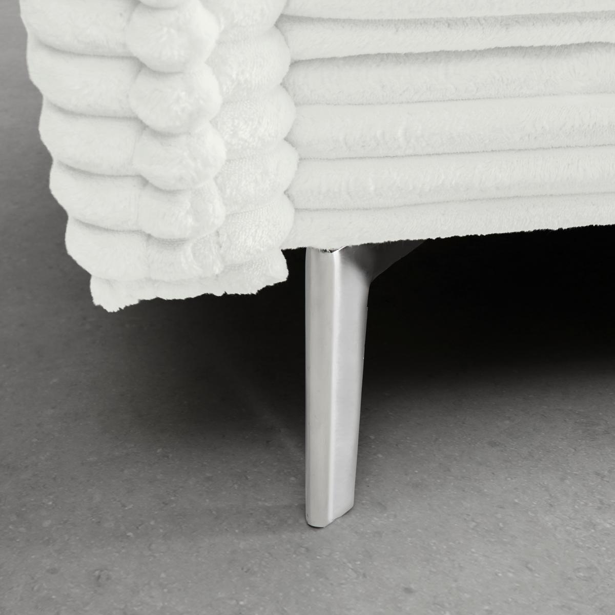 Mega Sofa Kiss - bijela/boje kroma, Moderno, drvo/metal (241/90/117cm) - Mömax