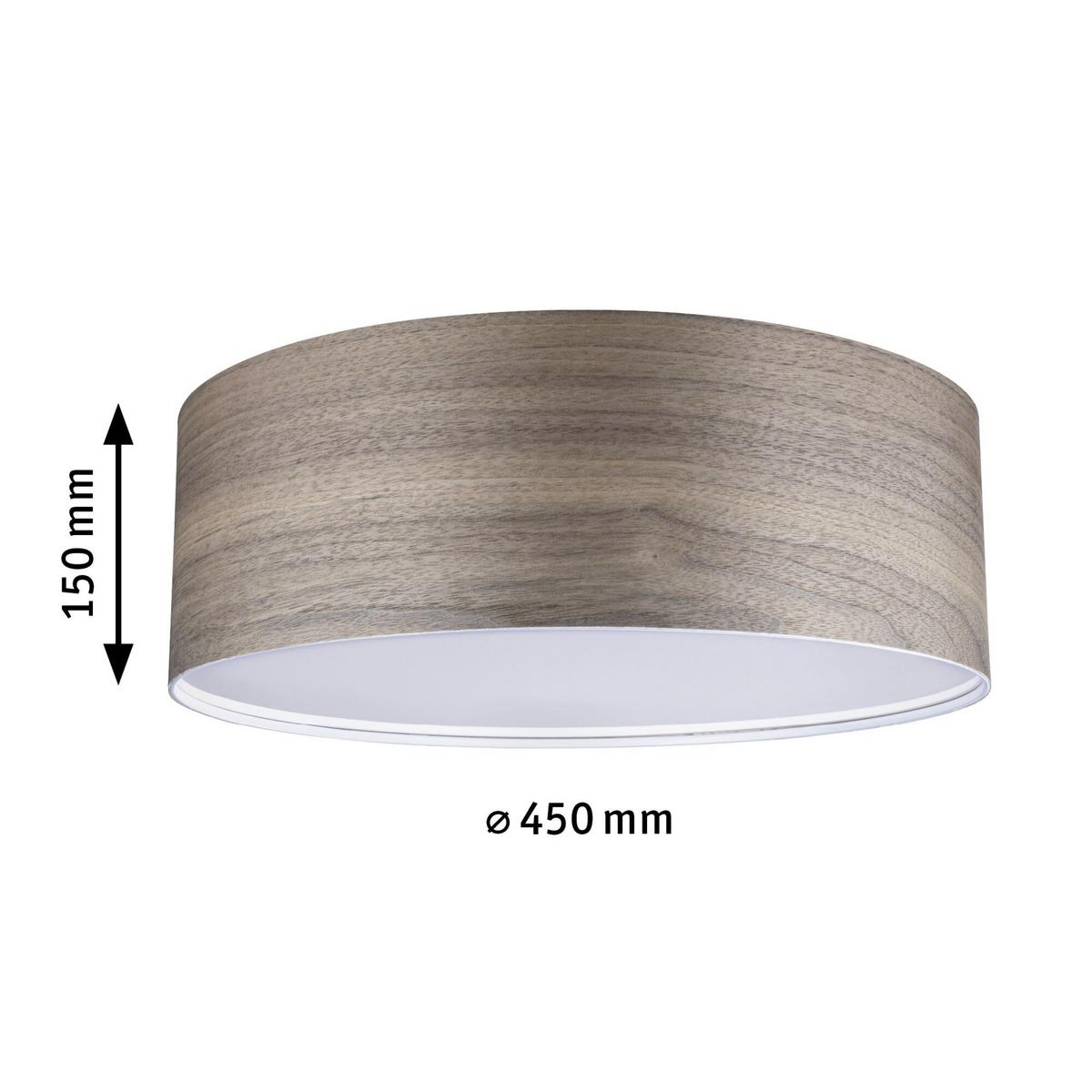 Deckenleuchte Liska in Dunkelbraun max. 3x 20 Watt - Dunkelbraun, Basics, Holz/Metall (45/15cm) - Paulmann