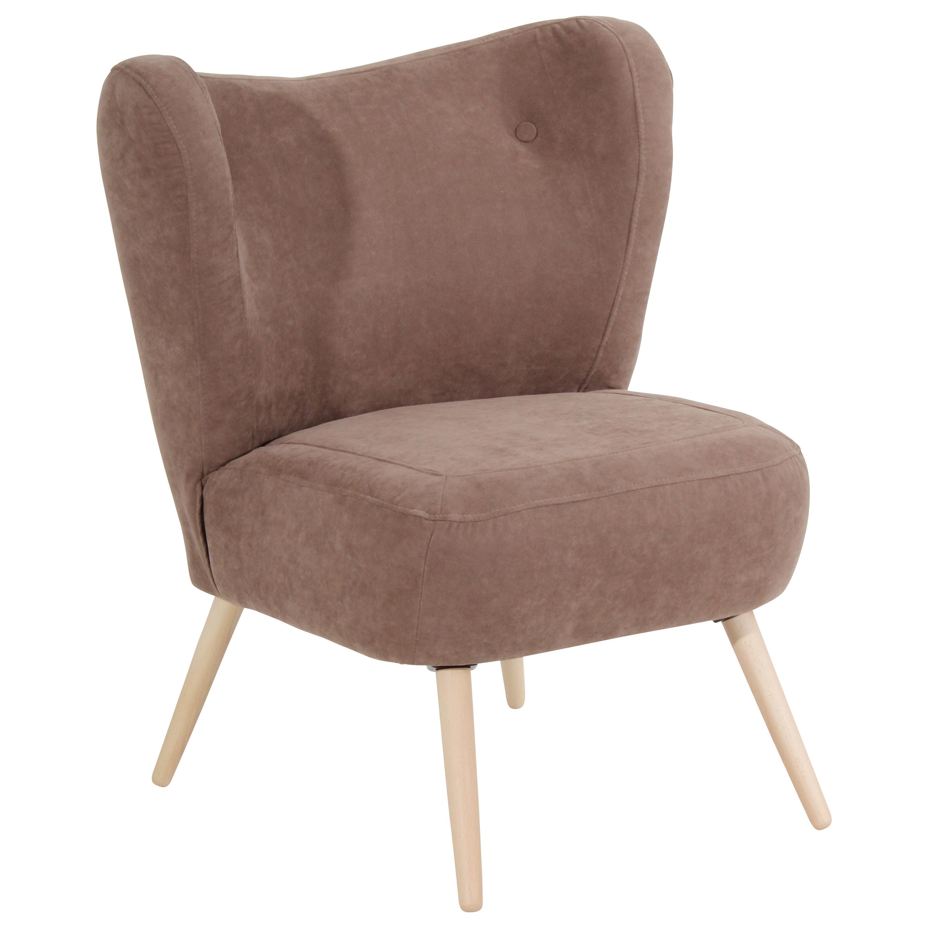 SESSEL SARI - Hellbraun/Naturfarben, Design, Holz/Holzwerkstoff (70/86/69cm) - Max Winzer