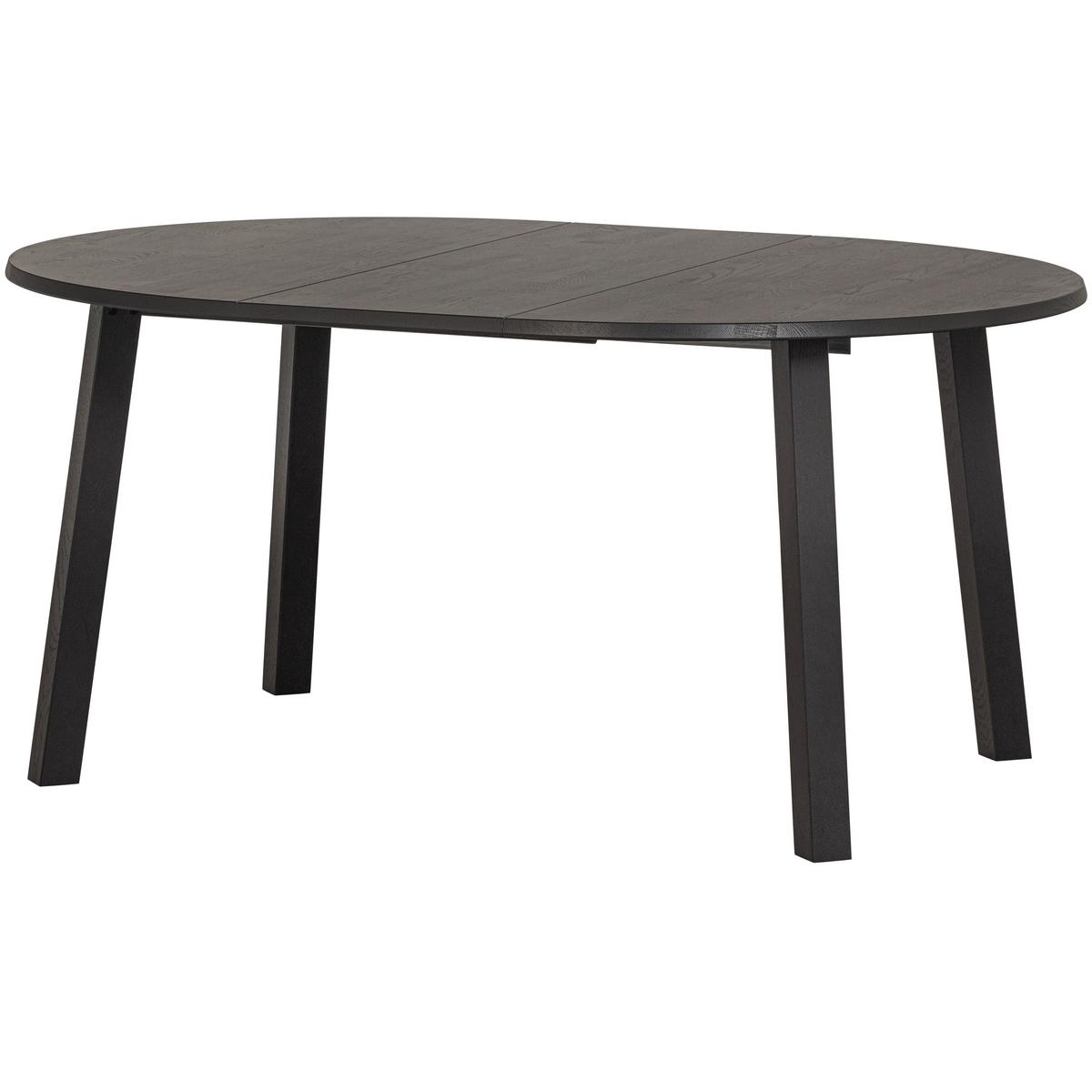 Esstisch Lange Jan Schwarz L: 120-200cm - Schwarz, Design, Holz (120-200/120/75cm) - Livetastic