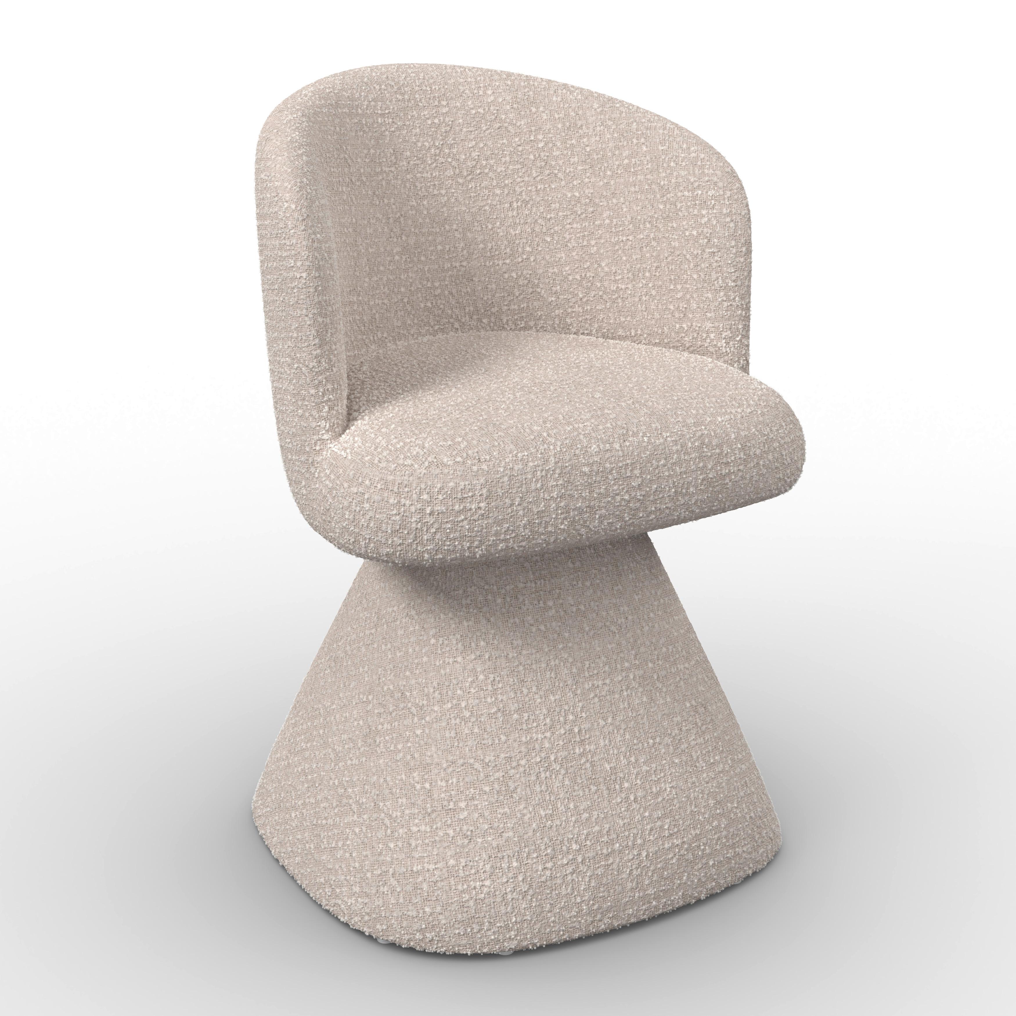 Armlehnstuhl Maylea Creme Webstoff Gepolstert - Creme, MODERN, Holz/Textil (61/60,5/81cm) - Bessagi Home