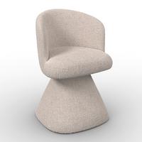Armlehnstuhl Maylea Creme Webstoff Gepolstert - Creme, MODERN, Holz/Textil (61/60,5/81cm) - Bessagi Home