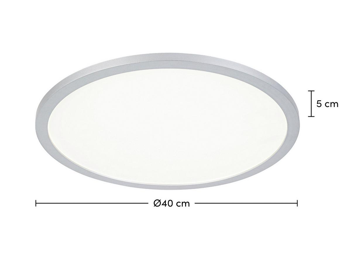 Led Stropna Svjetiljka Imo - bijela/srebrne boje, Romantično / ladanjski, plastika (40/5cm) - Mömax