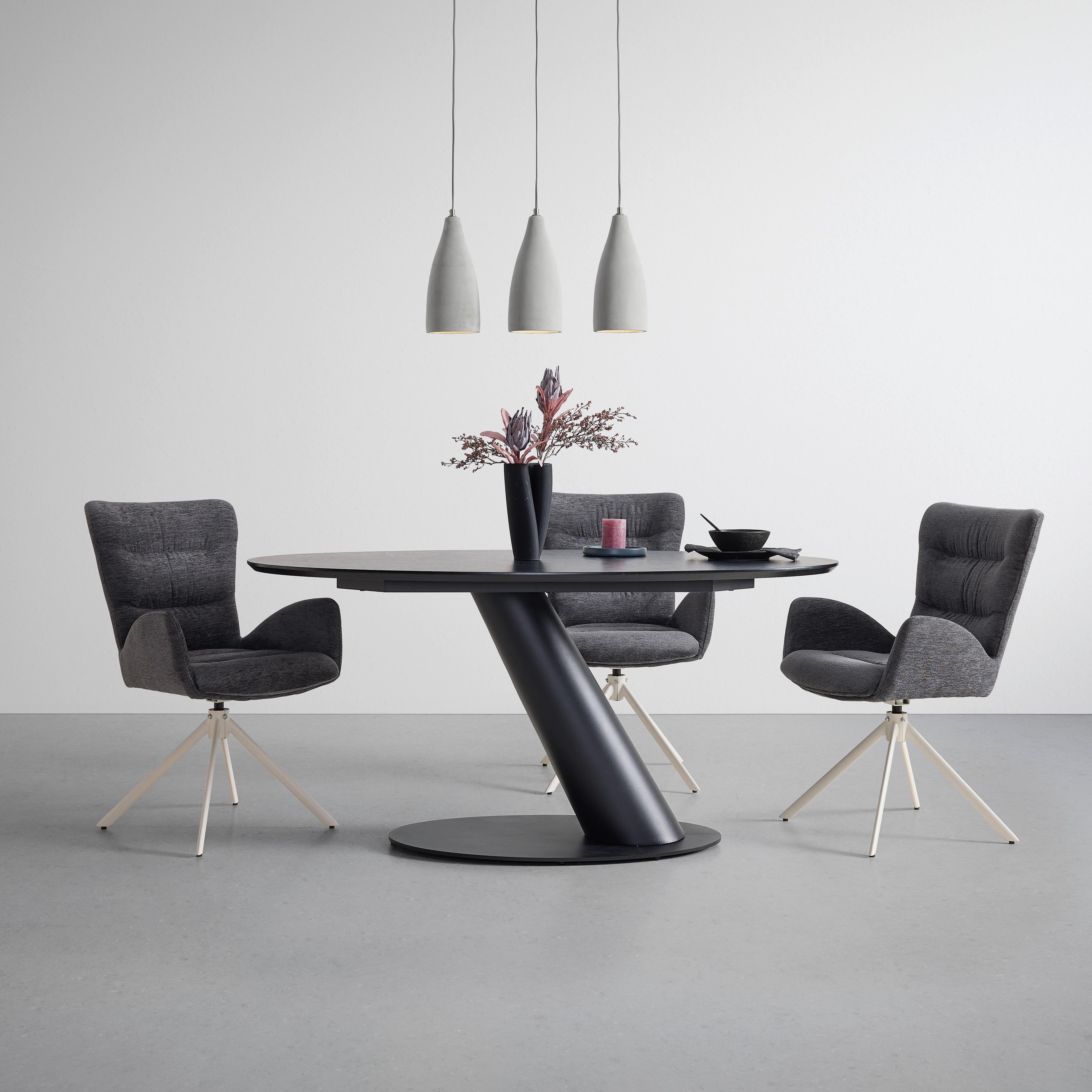 MATBORD STEVEN - svart, Design, metall/trämaterial (160/76/95cm) - Mömax