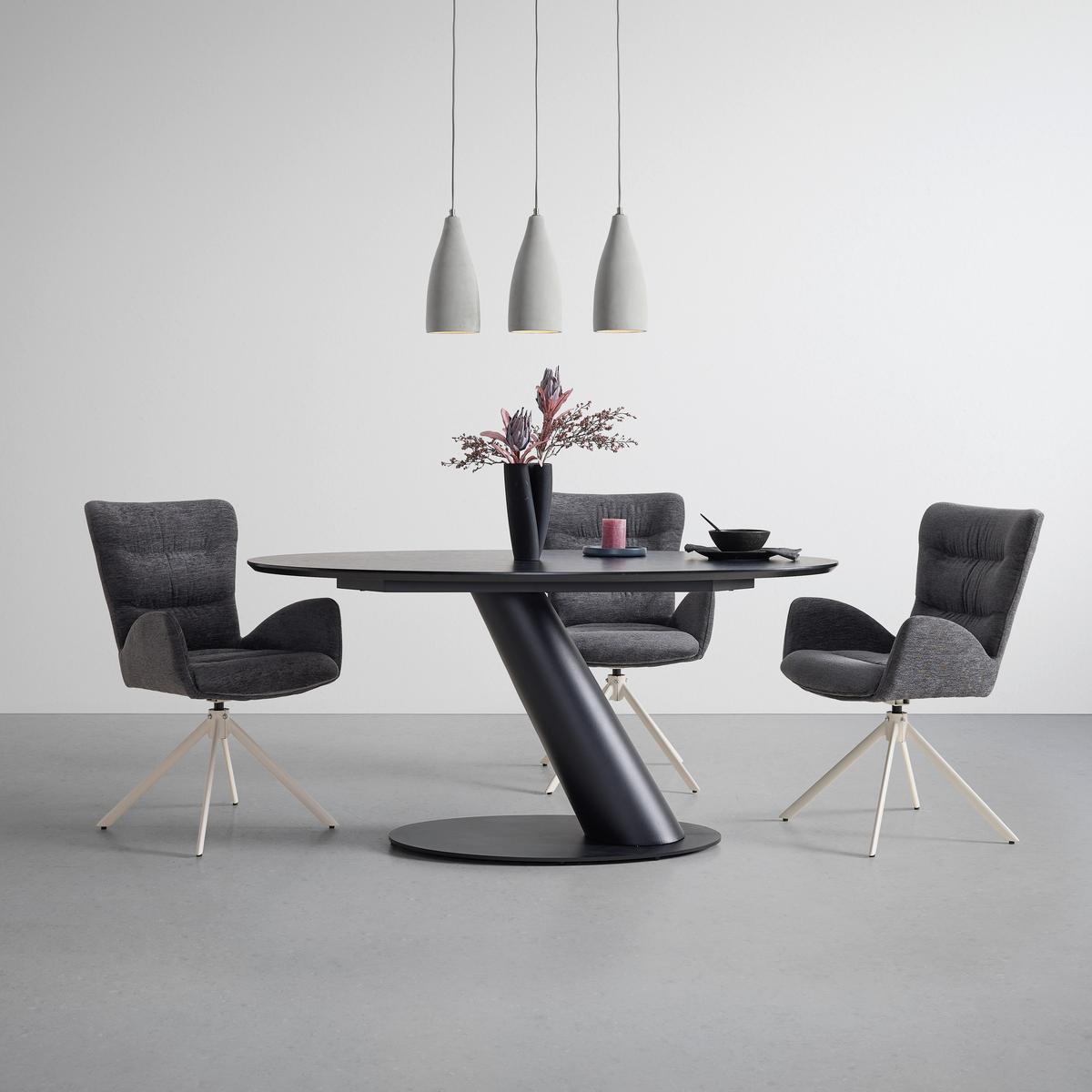Esstisch Steven Schwarz - Schwarz, Design, Holzwerkstoff/Metall (160/76/95cm) - Mömax