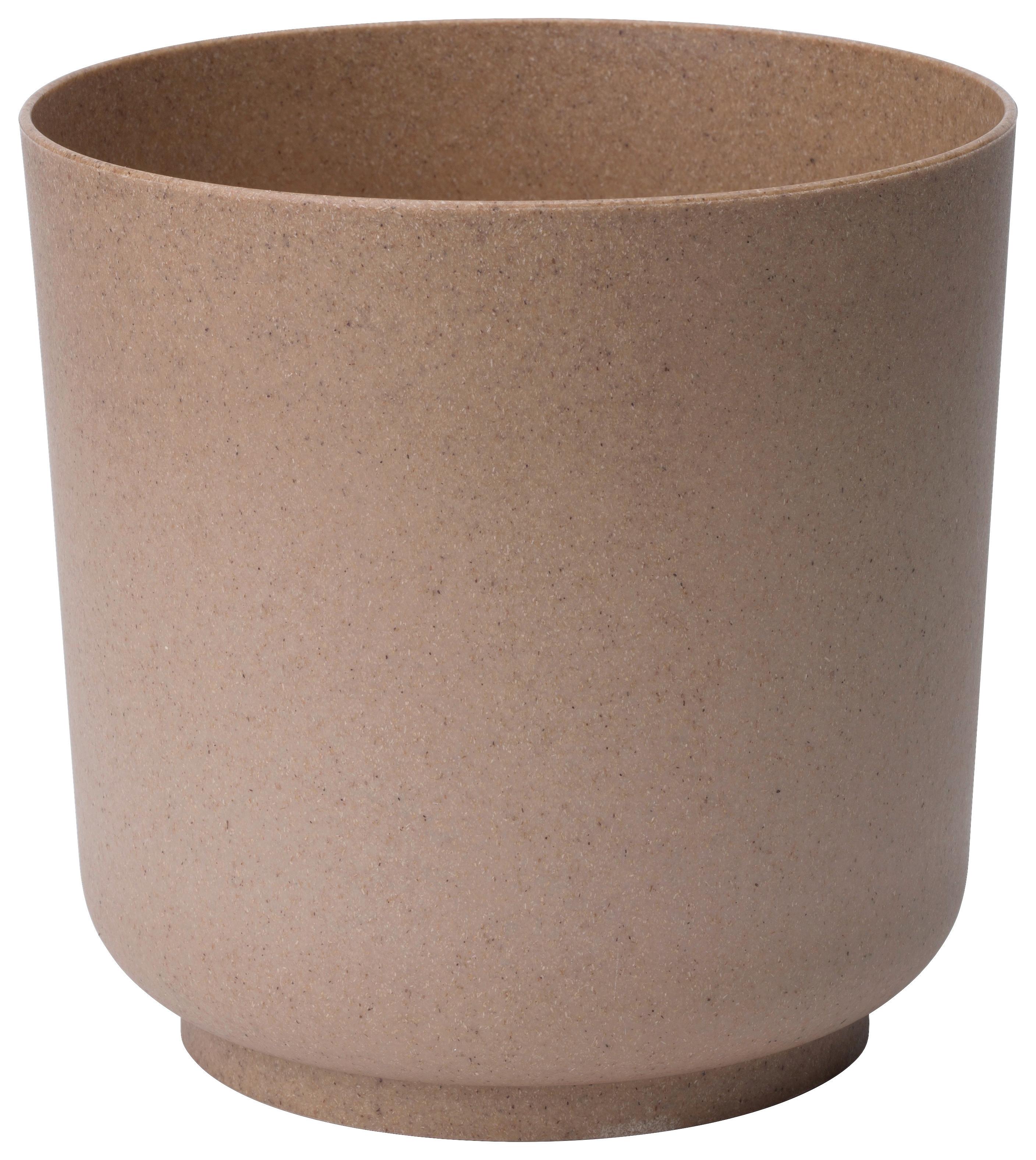 Kaspó Átm./ma.: Kb. 13/12,5cm Ecocare - barna, Lifestyle, műanyag/fa (13/12,5cm) - ecoTree