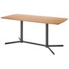 MATBORD VALLETTA - svart/ekfärgad, Modern, metall/trämaterial (160/90/76cm) - Premium Living
