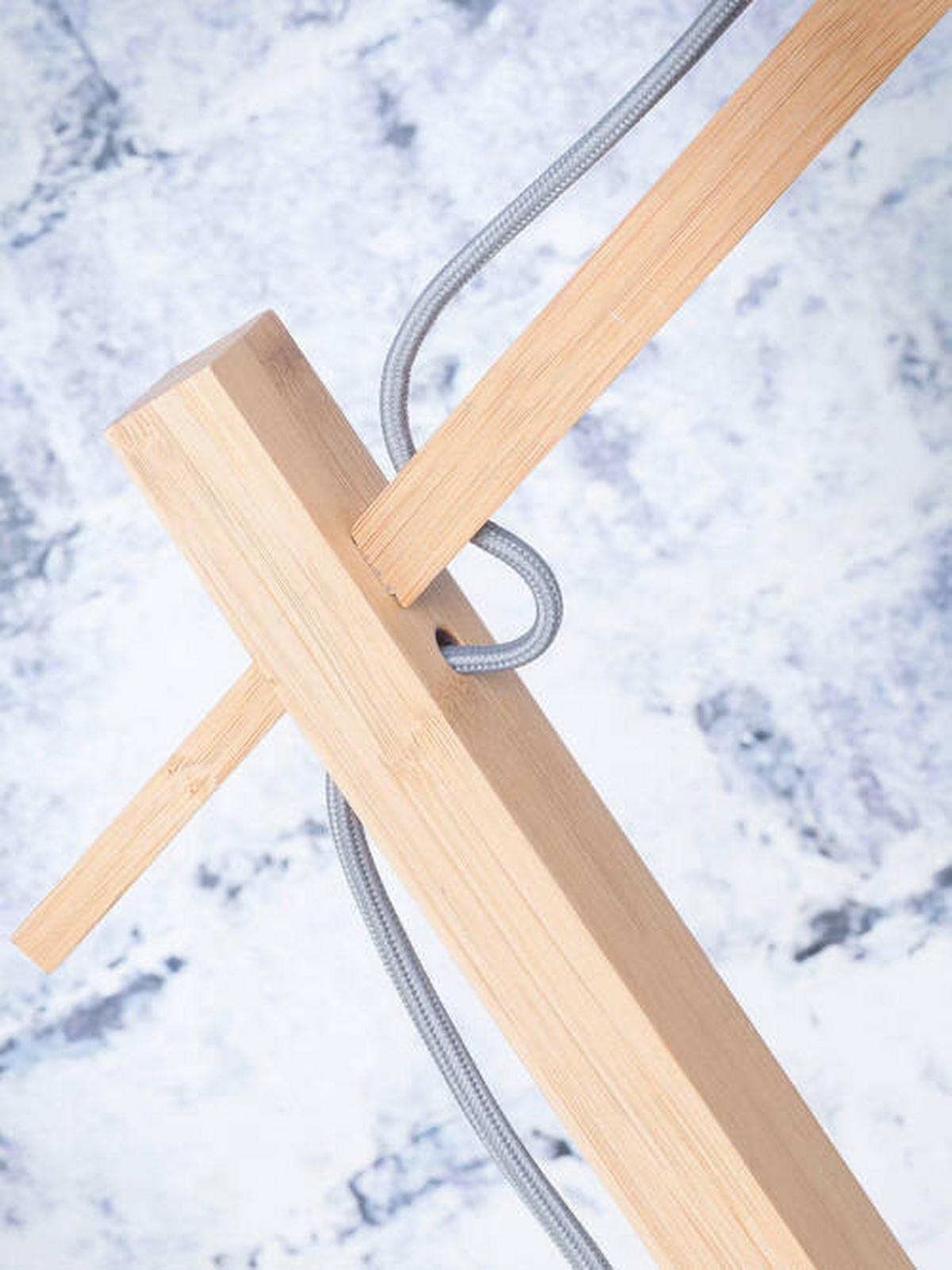 Stoječa Svetilka Bhutan, Črna, Bambus - črna/naravne barve, Trend, les (176/40/68cm) - Good & Mojo