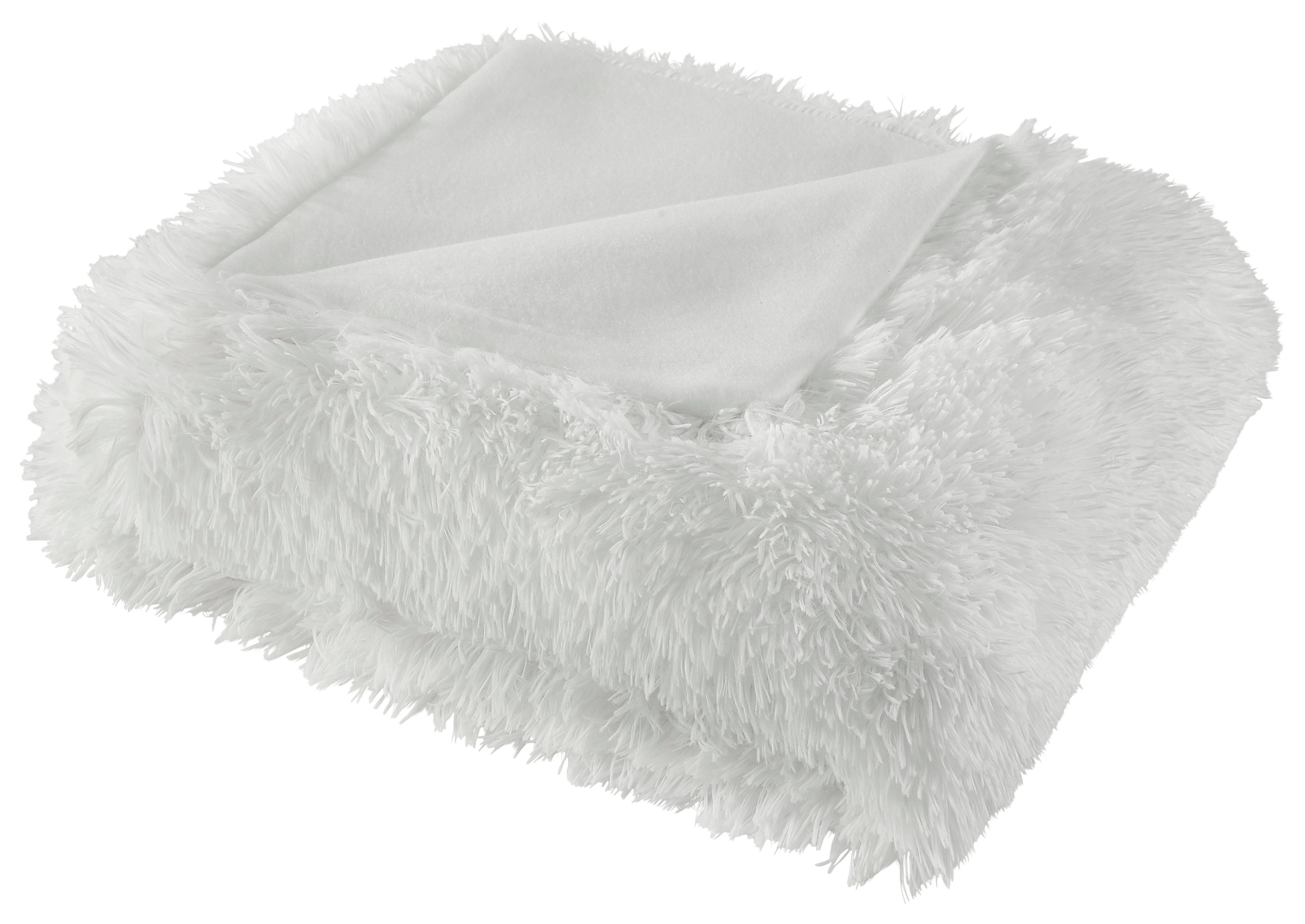 Kuscheldecke in Weiß ca. 150x200 cm 'Marle' - Weiß, MODERN, Textil (150/200cm) - Bessagi Home