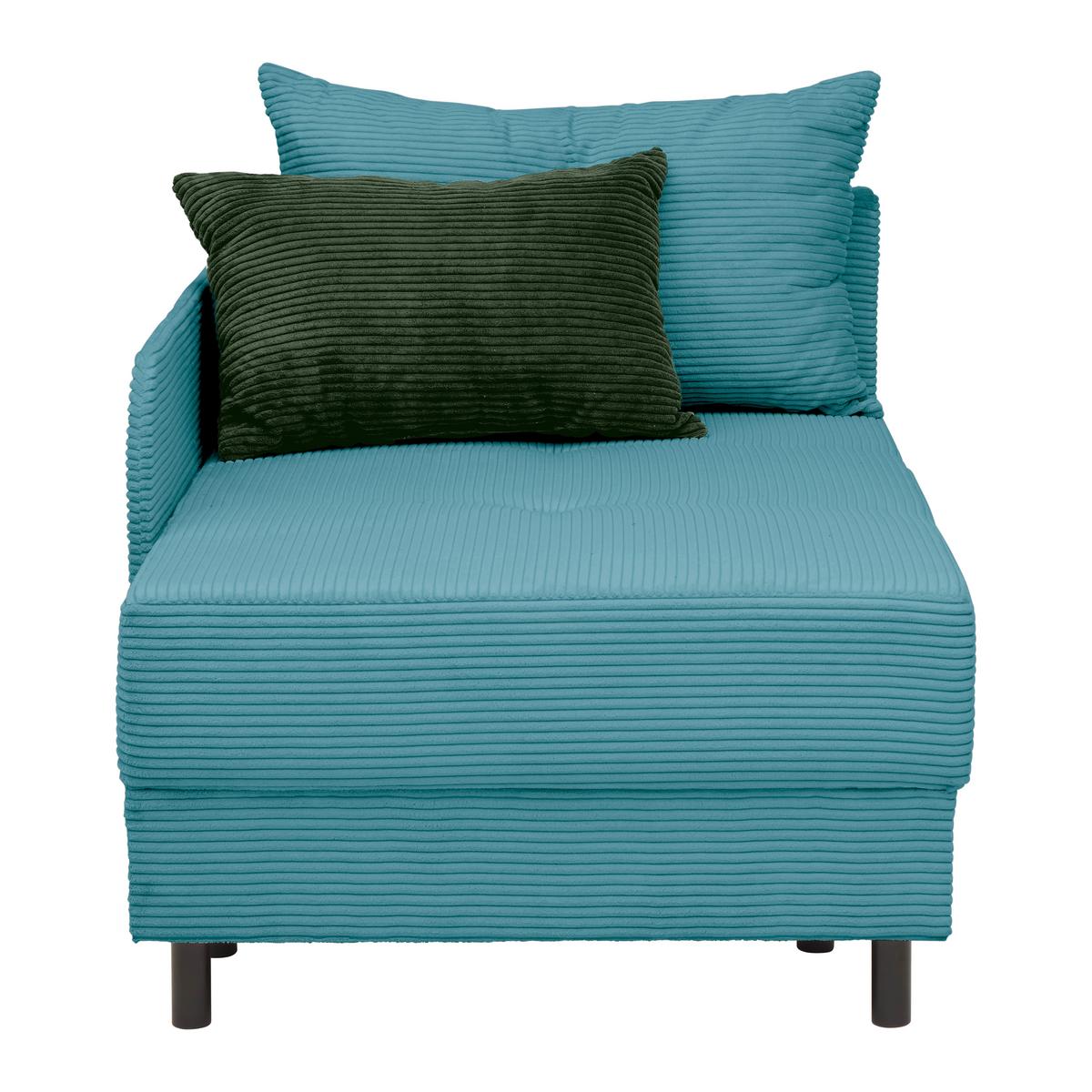 Liege Nova Petrol - Petrol/Schwarz, MODERN, Holz/Textil (145/62/85cm) - Mömax