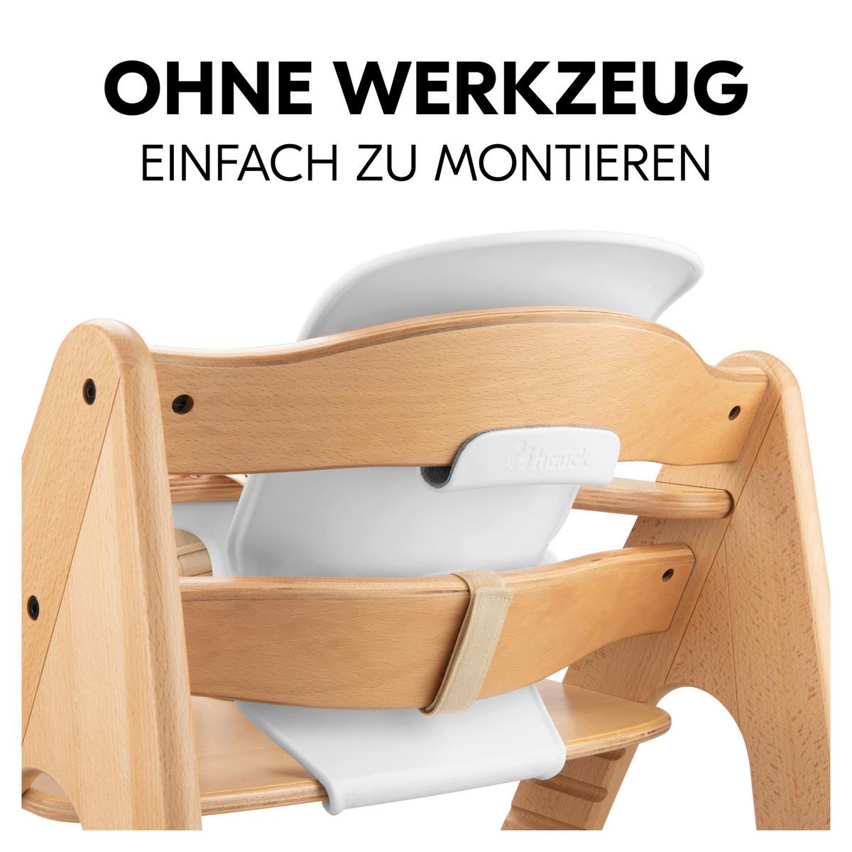 SIEDZISKO DO WYSOKIEGO KRZESŁ HIGHCHAIR BABY SEAT - biały, Basics, tworzywo sztuczne (32,5/32/34,5cm) - Hauck
