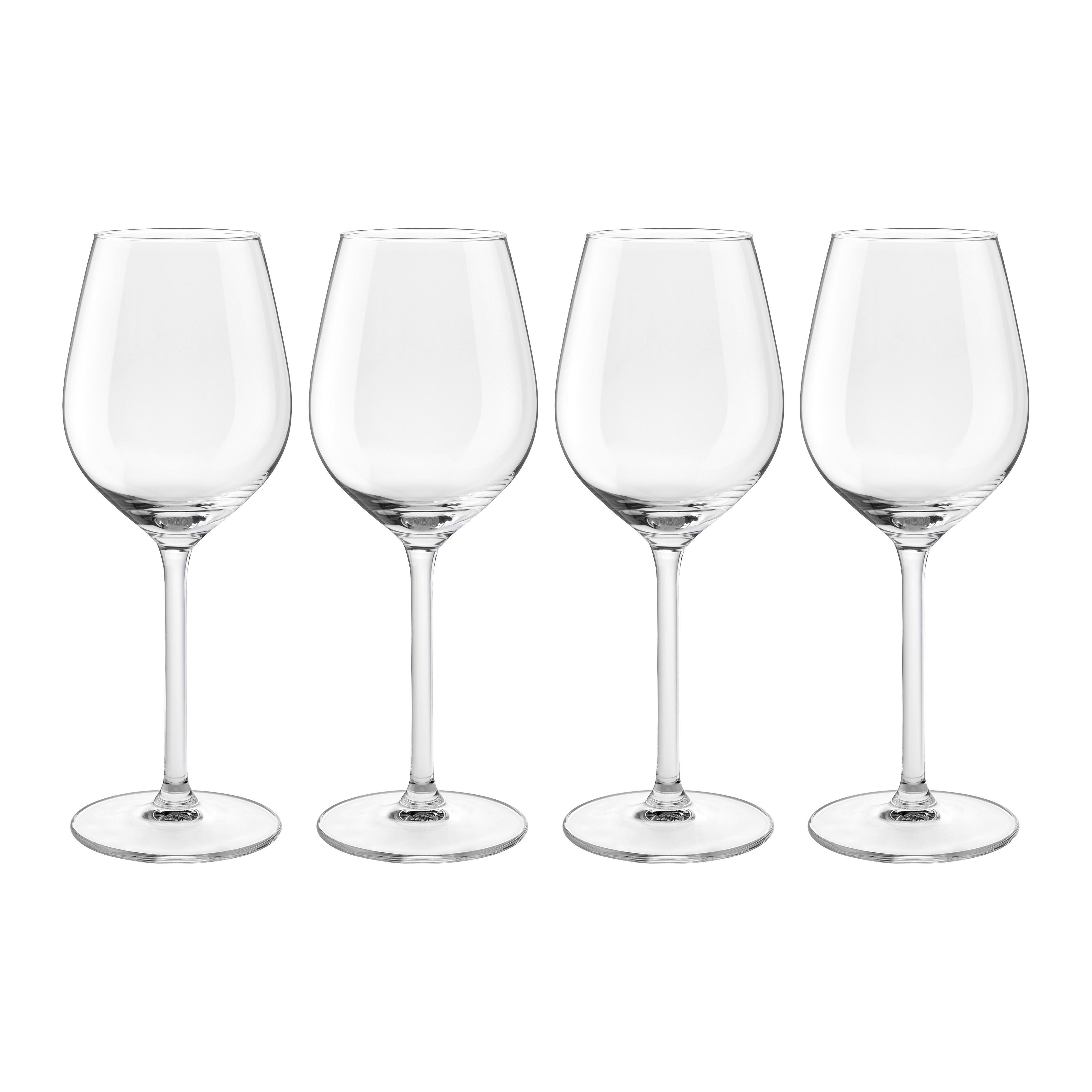 SET MED VINGLAS LARS - WHITE - klar, Modern, glas (380ml) - Mömax