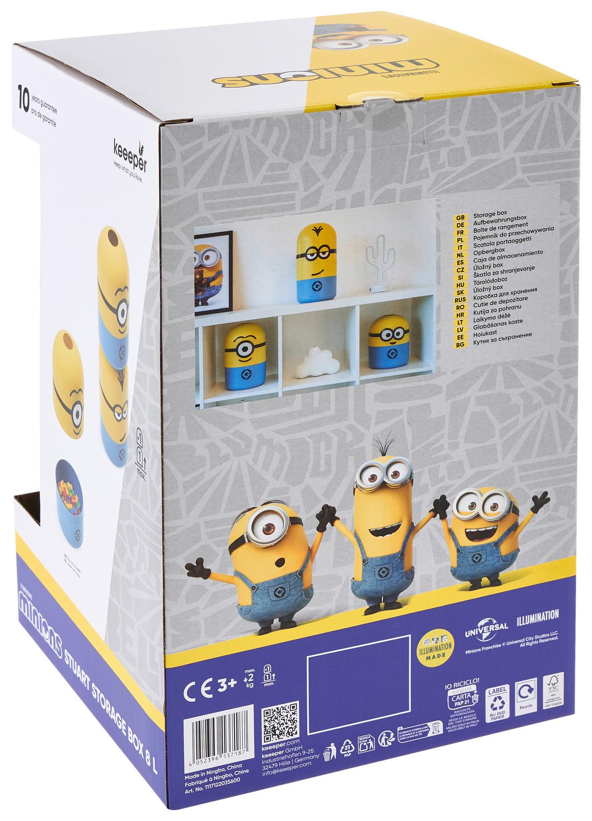 Škatla Za Shranjevanje Minions - Stuart - Ca. 8l - rumena, Konvencionalno, umetna masa (20/31cm)
