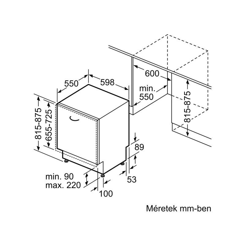 Mosogatógép Integrálható Smd6ecx12e - Modern - Bosch