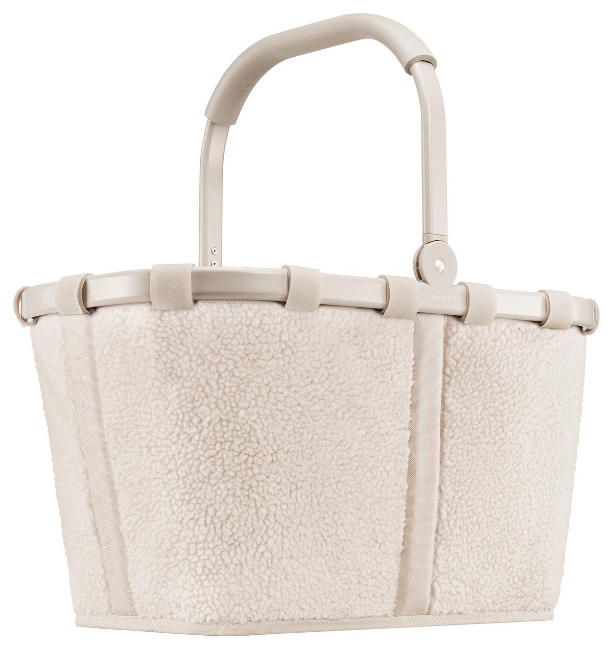 KOSZYK NA ZAKUPY CARRYBAG TEDDY SAND - kremowy, Basics, tkanina (48/29/28cm) - Reisenthel