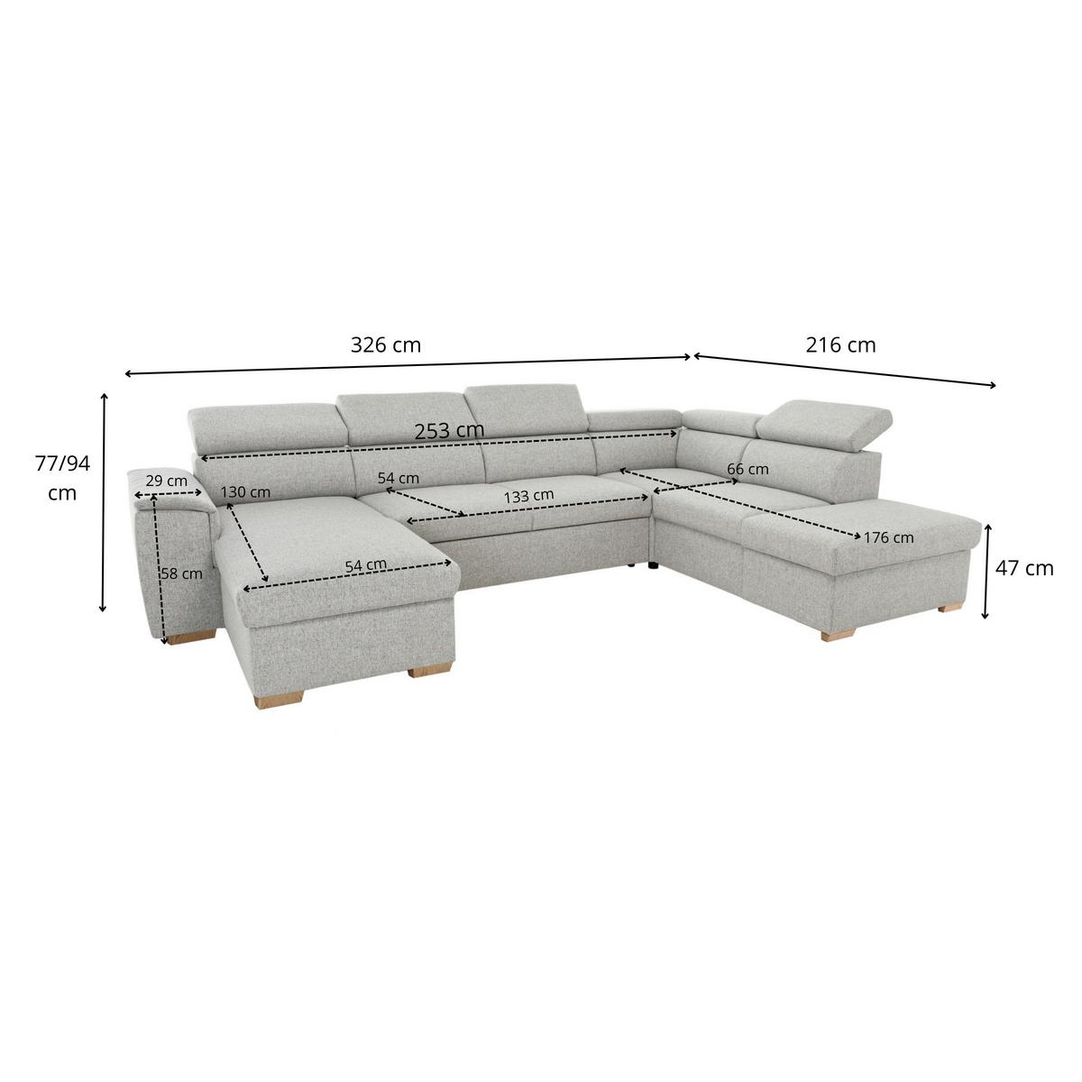 Kutna Garnitura Sanford - Moderno (326/94/216cm) - Modern Living