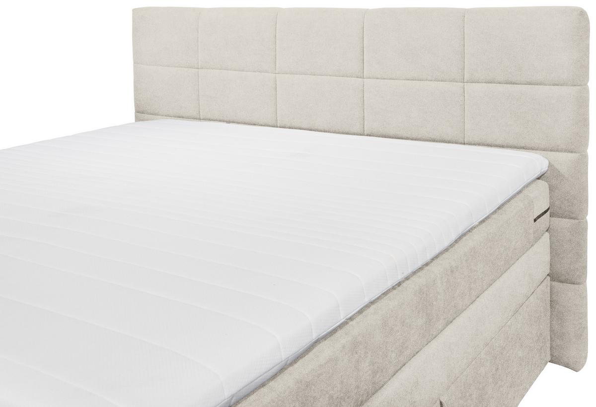 Boxspringbett Tacoma 3 inkl. Topper ca. 180x200 cm Sandf. - Sandfarben, KONVENTIONELL, Kunststoff/Textil (180/200cm) - MID.YOU