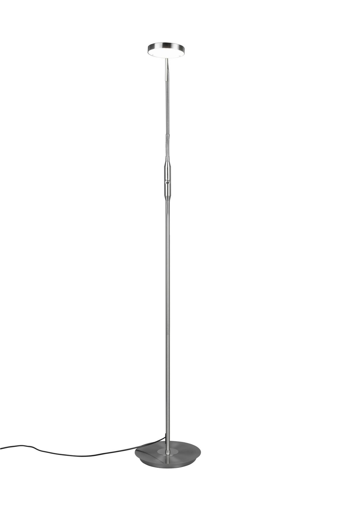 LED-Stehleuchte Monza Nickelfarben max. 12 Watt - Nickelfarben, Basics, Metall (145/25/50cm) - Trio Leuchten