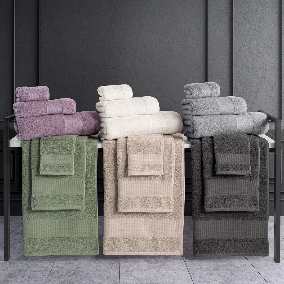 Prosop Ella, cca. 50x100cm - verde, Basics, textil (50/100cm)