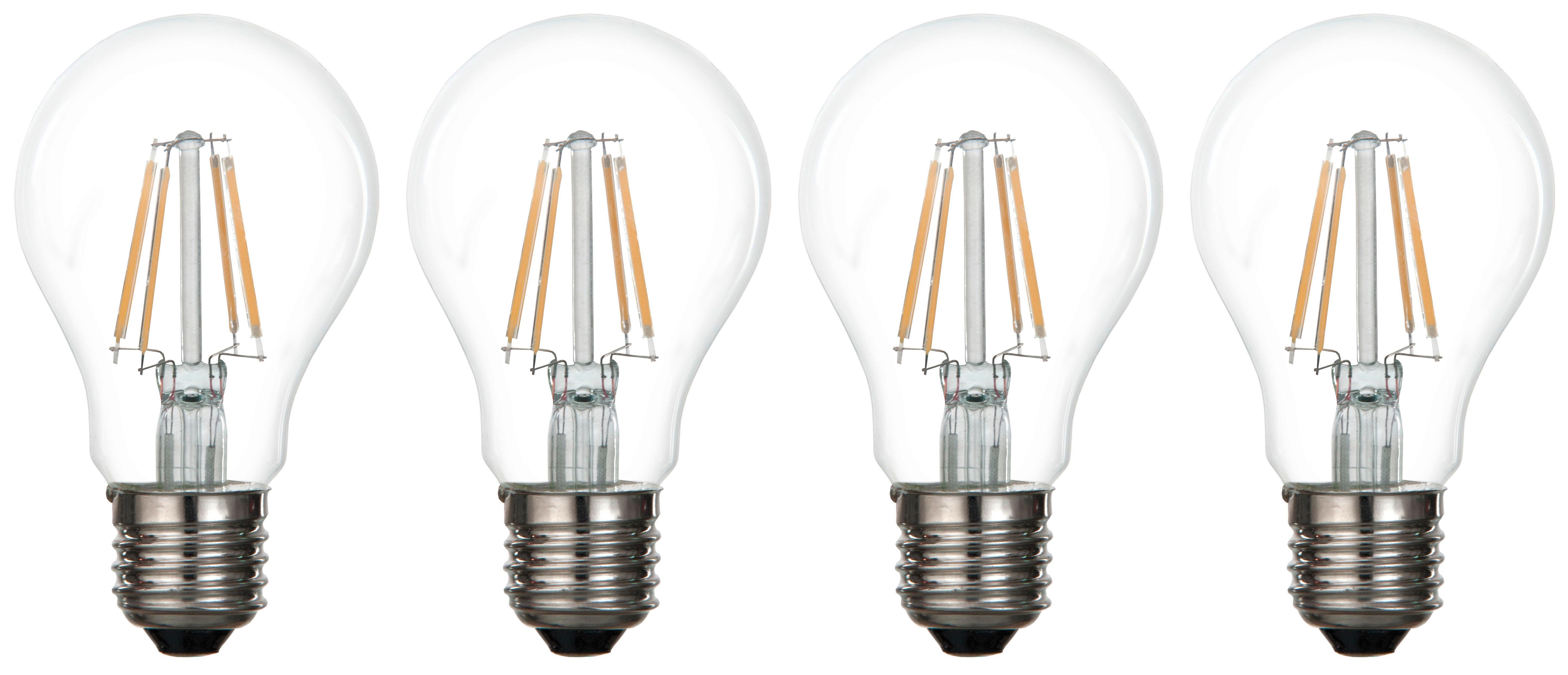 LED-Leuchtmittel Multi max. 4 Watt, 4 Stück - Klar, Glas - Modern Living