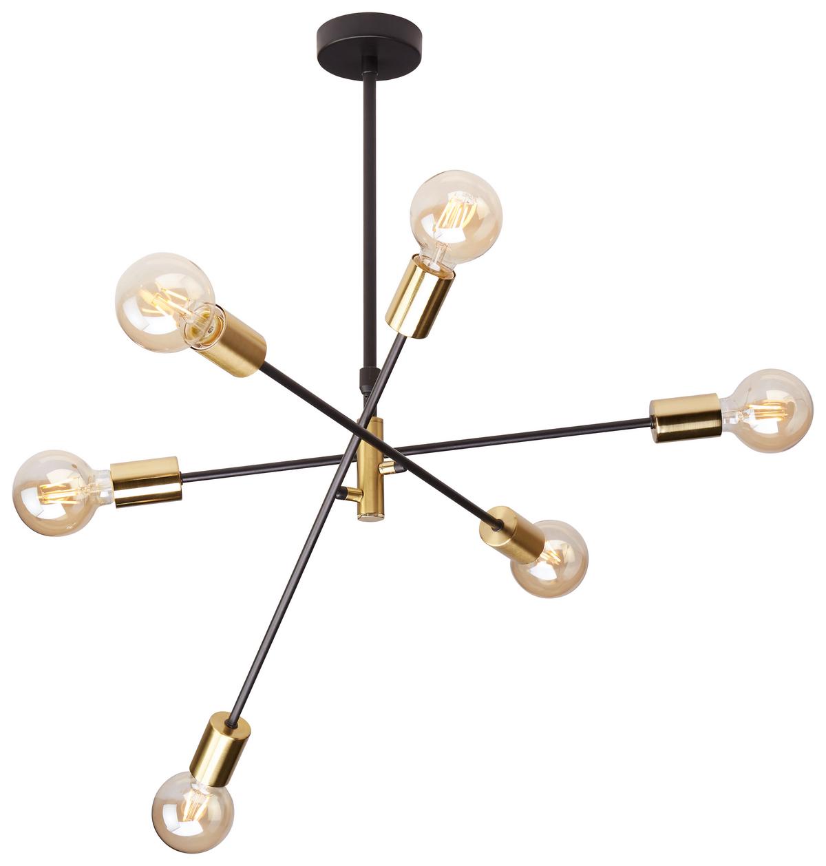LAMPA WISZĄCA BULB *SBM* - czarny/kolor złoty, Lifestyle, metal (69/69/67,5cm) - Marama