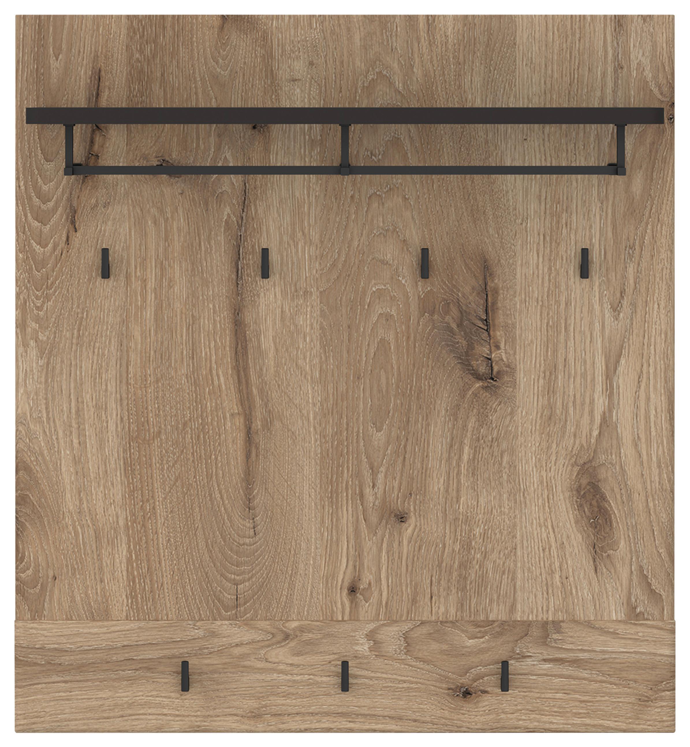 Garderobni Panel Grano, Barva Hrasta - barve hrasta, Trend, leseni material (92,8/101/32,5cm)