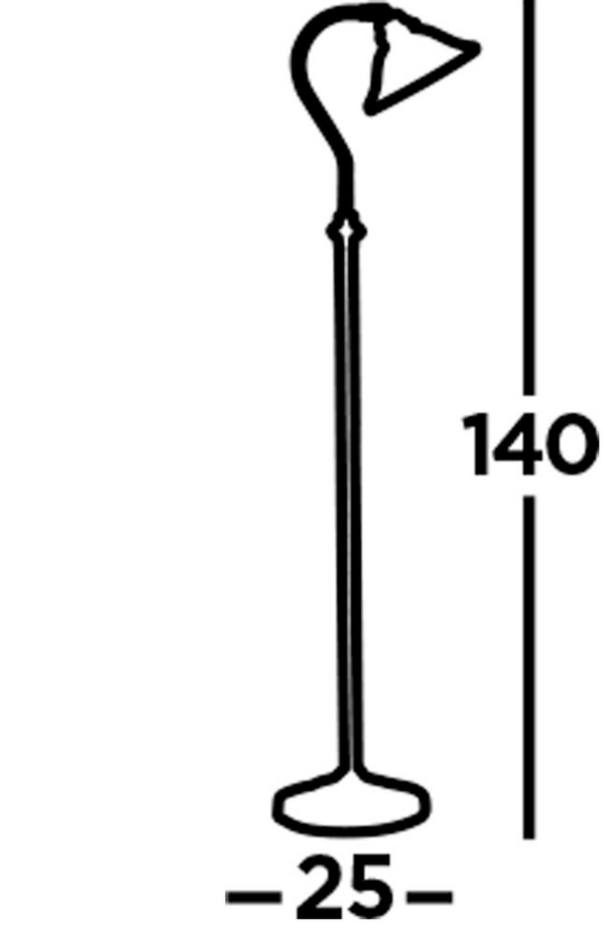 Állólámpa Eu9122ab - sárgarézszínű/fehér, Basics, üveg/fém (25/140cm)