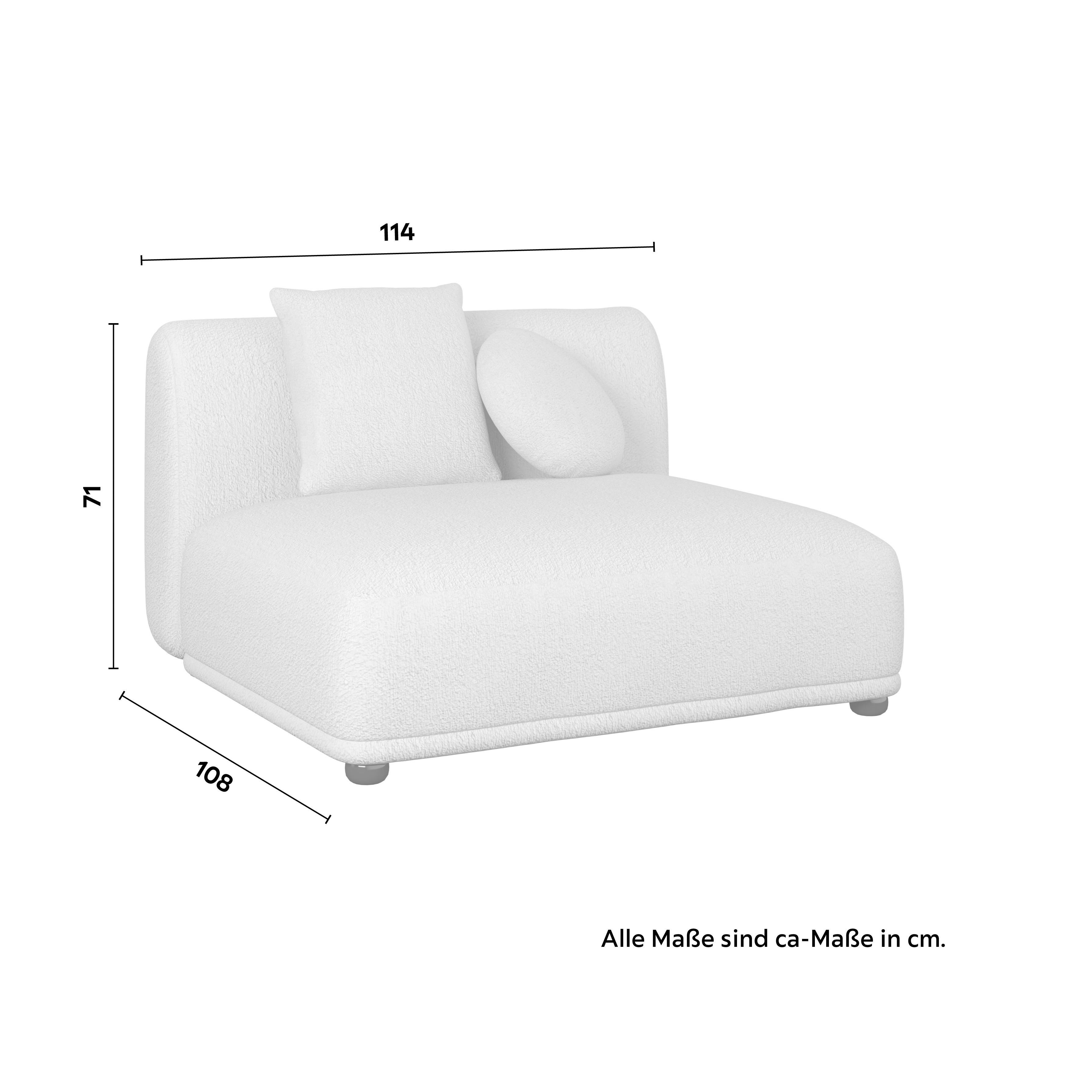 HÖRNSOFFA KIRA - vit/svart, Modern, trä/textil (408/108cm) - Bessagi Home