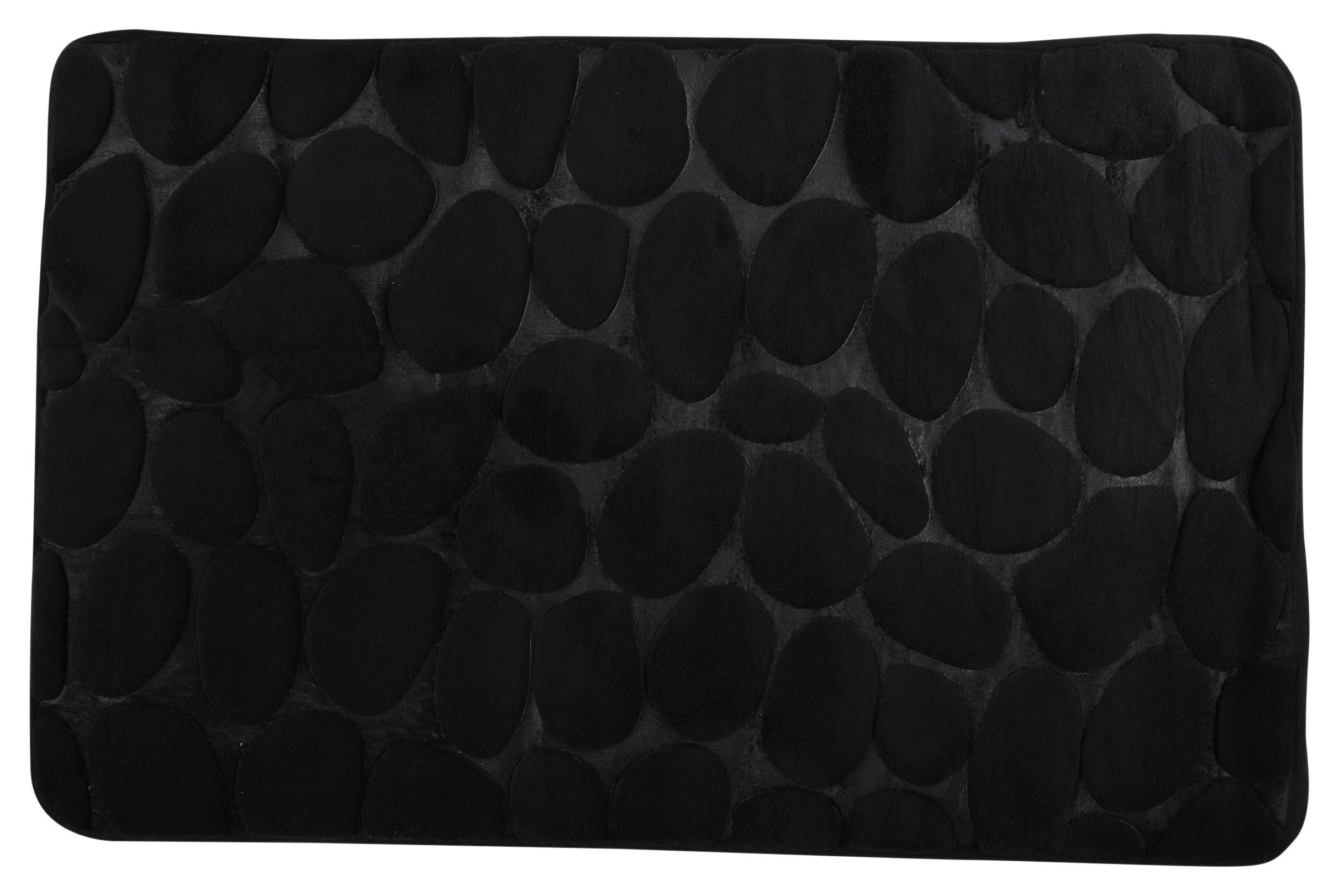 Badteppich 141063 Kiesel - Schwarz, Konventionell (50/80cm) - Spirella