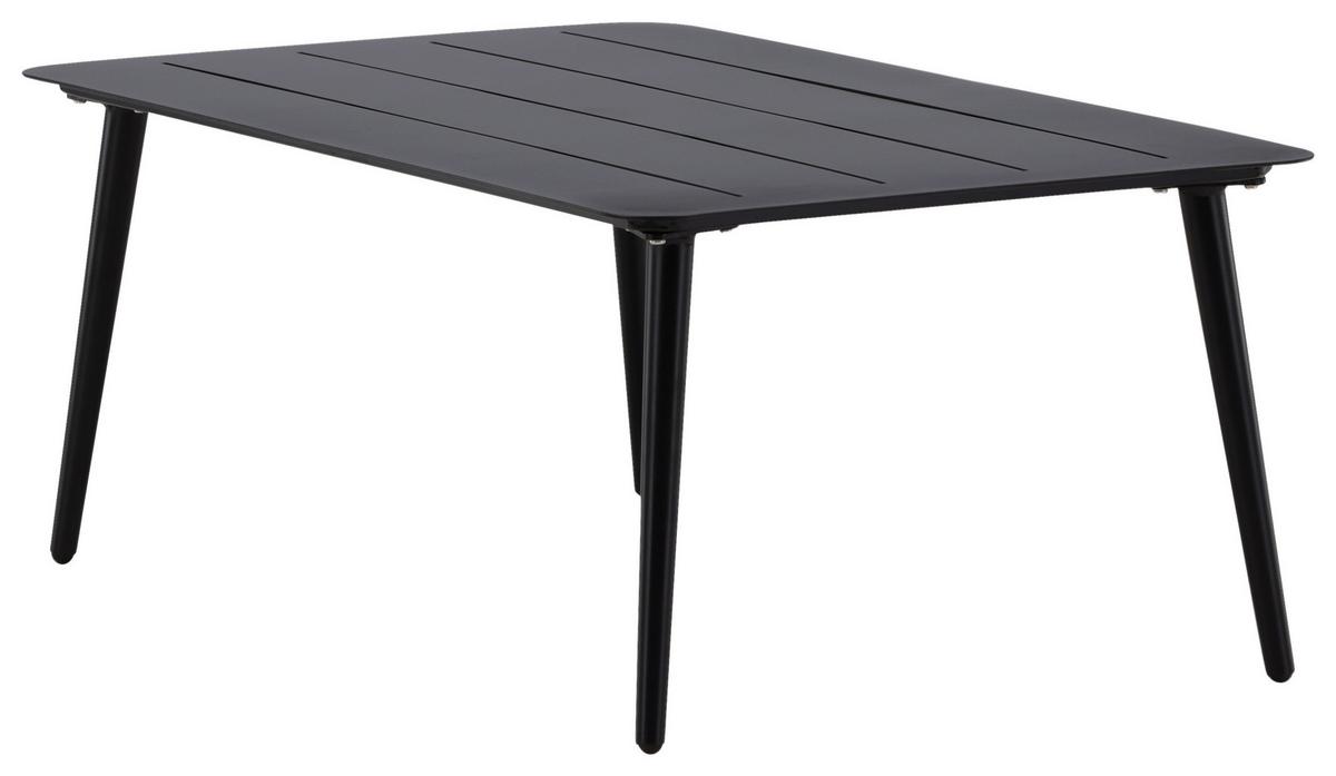 LOUNGETISCH LINA - Schwarz, KONVENTIONELL, Metall (100/60/40cm) - Gardenson