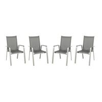 Stol Urban, 4 Delni Set, Siva - platinaste barve/barve grafita, Basics, kovina/tekstil (69/97/62cm) - Acamp