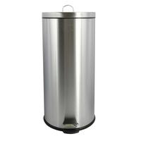 Treteimer 100157 - Silberfarben/Schwarz, Basics, Kunststoff/Metall (29,5/63,5/29,5cm) - Spirella