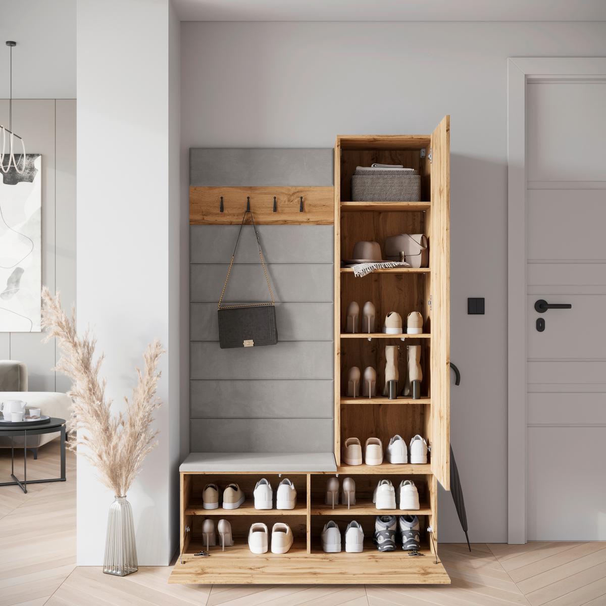 GARDEROBE GARDEROBE TEJO II - Eiche Wotan, Design, Holzwerkstoff (115/192/37,5cm) - Livetastic