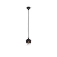 Pendelleuchte Borka Schwarz max. 40 Watt - Schwarz, ROMANTIK / LANDHAUS, Holz/Metall (17,5/150cm)