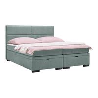 Boxspring Krevet Ethan - siva/crna, Moderno, tekstil/plastika (160/200cm) - Premium Living