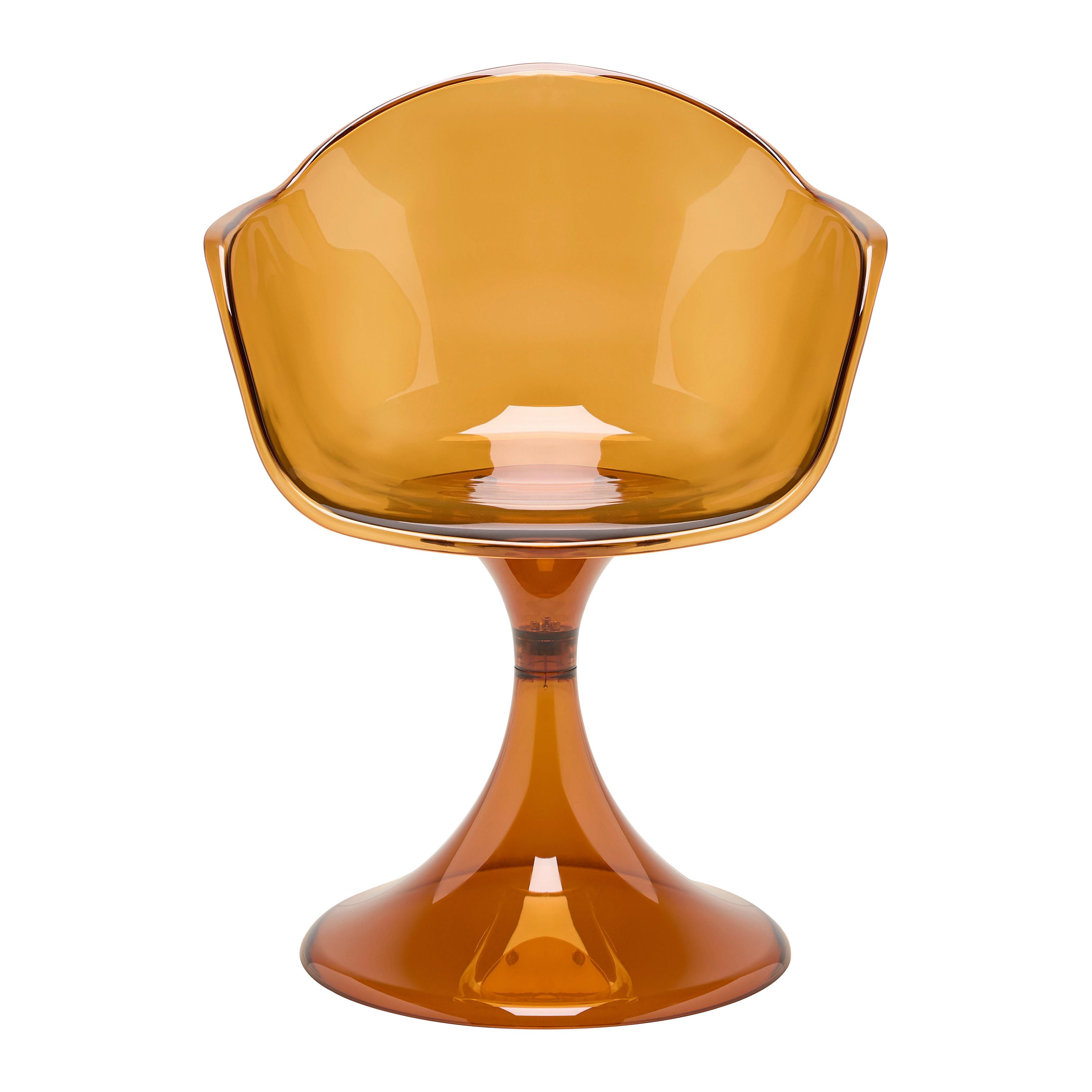DESIGNFÅTÖLJ ZINO -TREND- - bärnstensfärgad, Lifestyle, plast (51/79/59cm) - Mömax