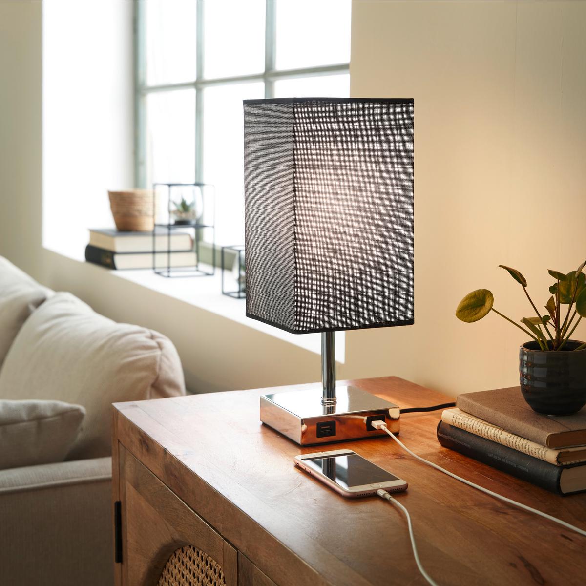 Veioză Sabato - culoare crom, Modern, metal (14,5/14,5/38,5cm) - Modern Living