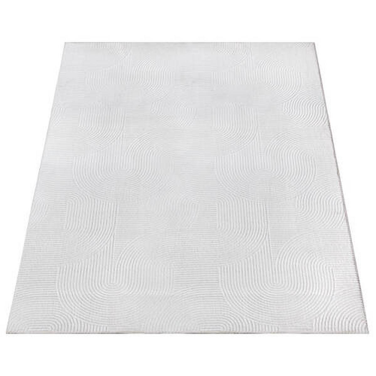 Webteppich Stilo Weiß ca. 80x150cm - Weiß, KONVENTIONELL, Textil (80/150cm) - Novel