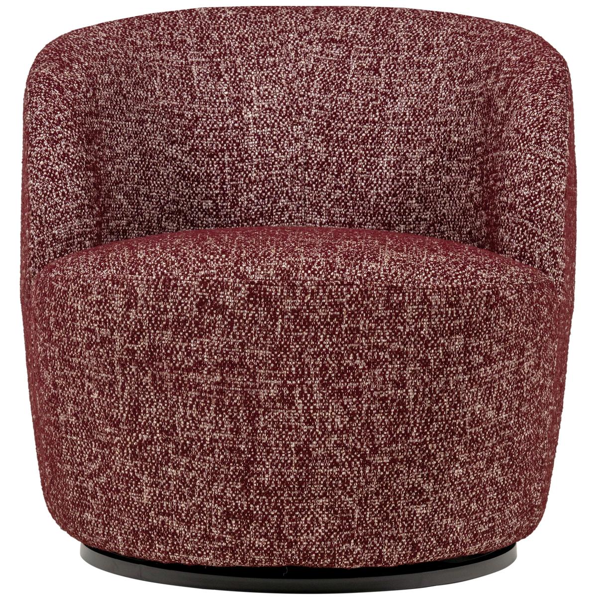 Cocktailsessel Serra Bordeaux - Bordeaux/Schwarz, Design, Kunststoff/Textil (70/68/77cm) - Livetastic