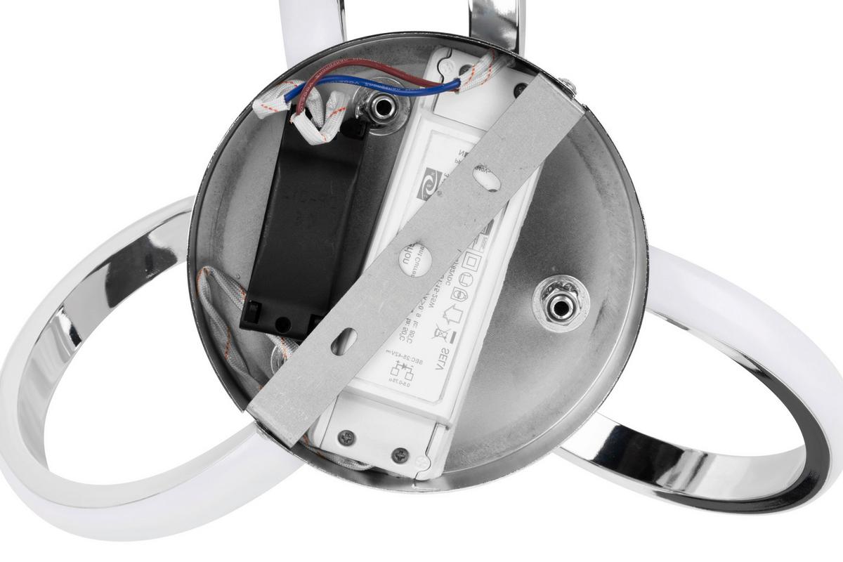 LAMPA SUFITOWA LED ANAHEIM *SBN* - kolor chromowy, Design, tworzywo sztuczne/metal (34,5/19cm) - Novel