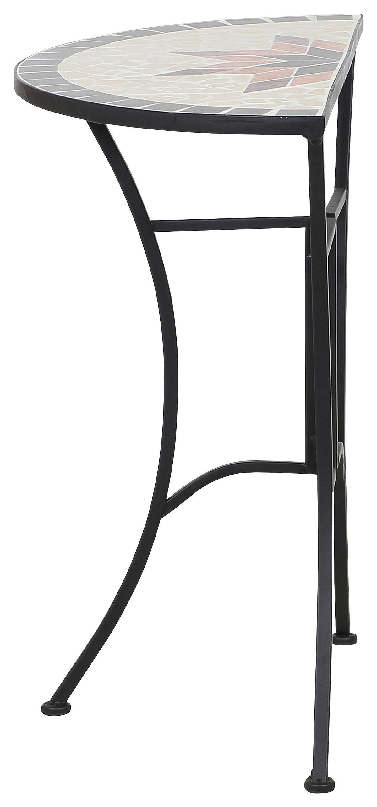 GARTENTISCH 875354 - Multicolor/Schwarz, MODERN, Keramik/Metall (70/35,5/71cm) - Siena Garden