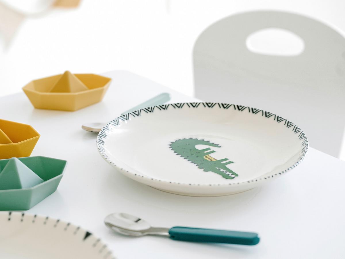 Set Krožnikov Safari, 4-Delni - večbarvno/sivobela, Basics, keramika (21cm) - Creatable