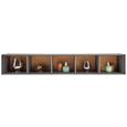 Stenska Polica Arizona - antracit, Moderno, leseni material (172/26/32cm) - Premium Living