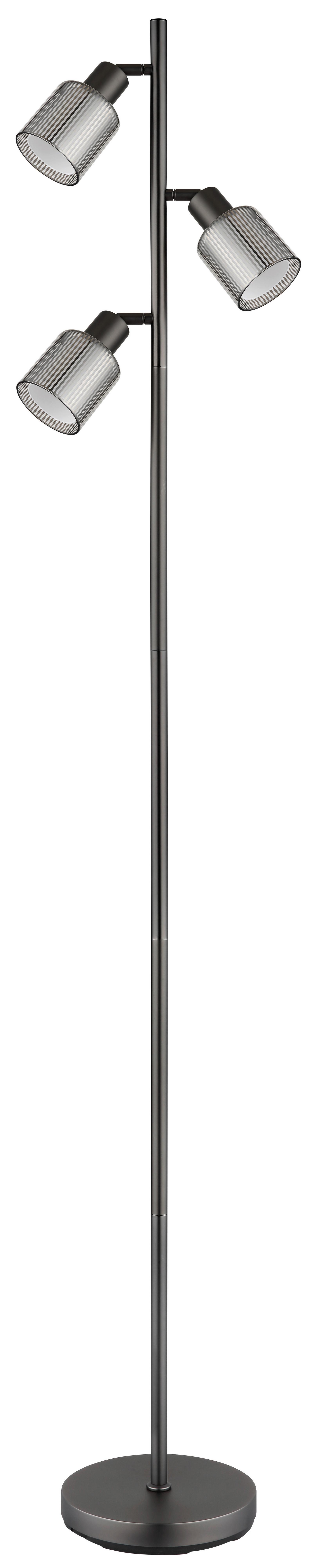 Podna Svjetiljka Villegas - bijela/crni krom, Design, staklo/metal (33/22/161cm) - Globo