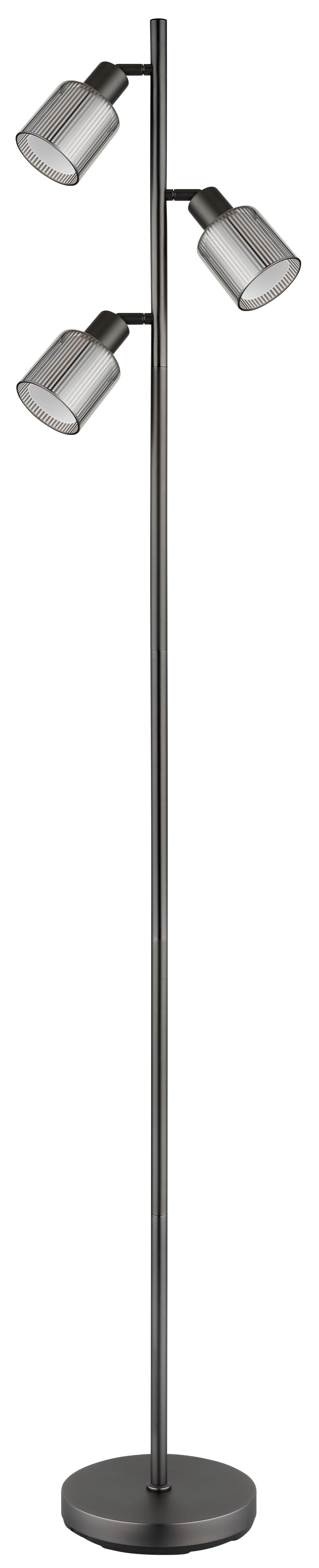 Podna Svjetiljka Villegas - bijela/crni krom, Design, staklo/metal (33/22/161cm) - Globo