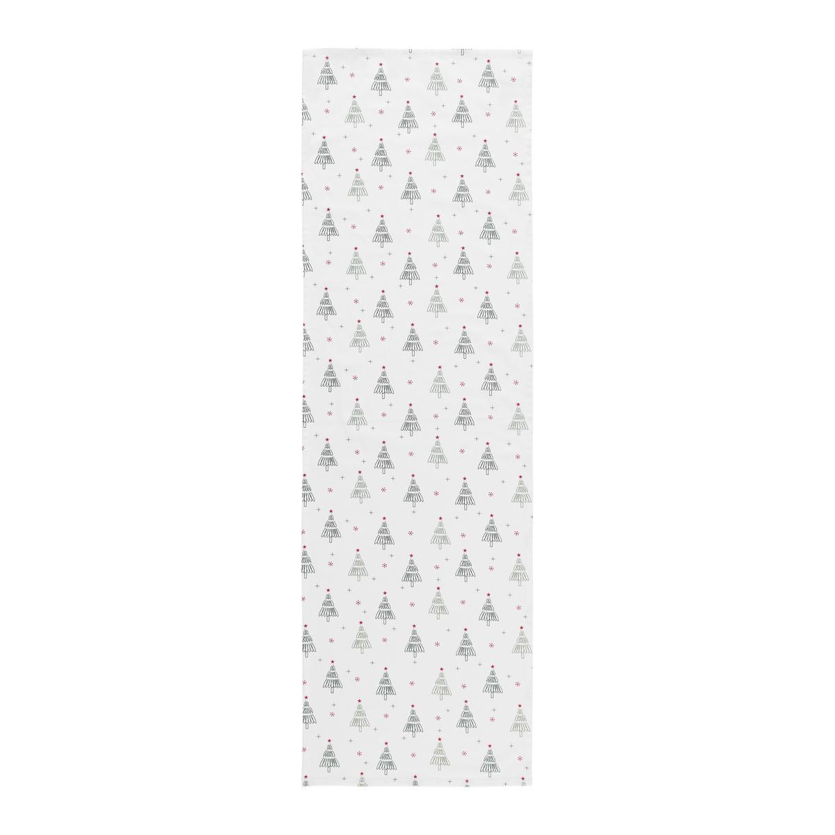 Tischläufer Bäume Weiß ca. 45x150cm - Weiß, KONVENTIONELL, Textil (45/150cm) - Mömax