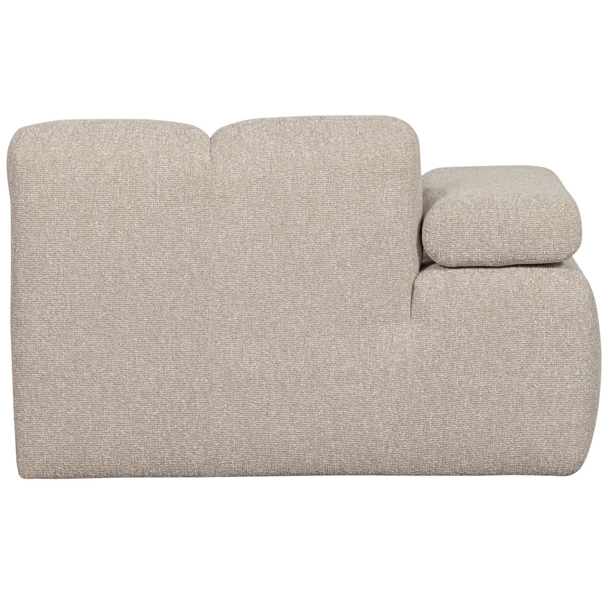 Sofaelement Mojo Beige B: 124cm - Beige/Schwarz, Design, Kunststoff/Textil (124/74/162cm) - Livetastic