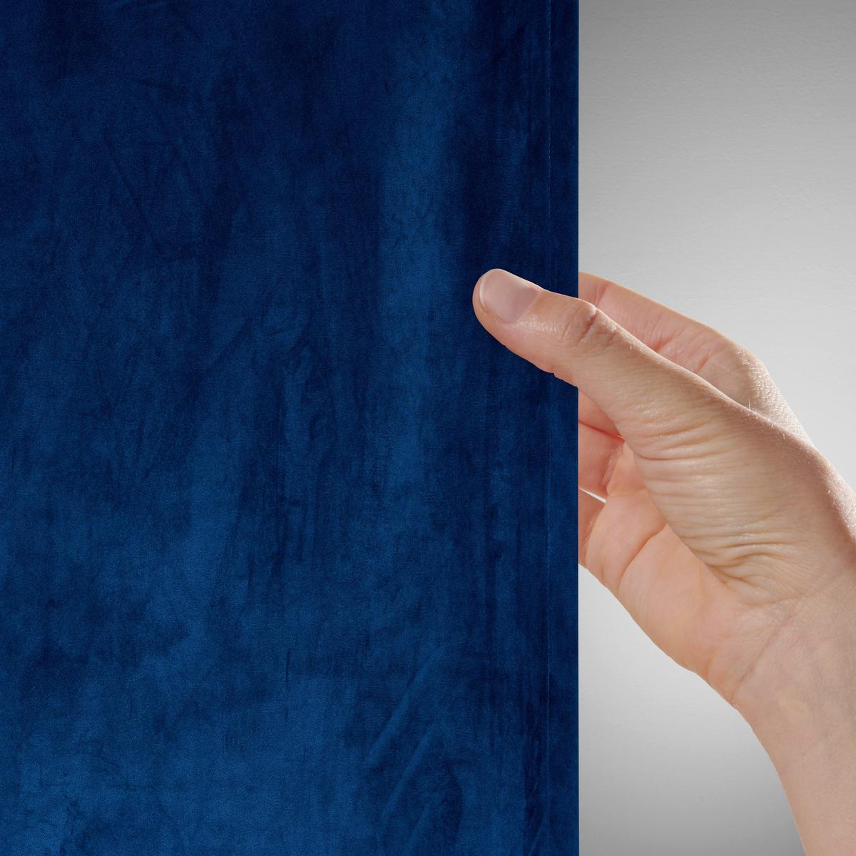 Fertigvorhang Viola Blau ca. 140x245cm - Blau, KONVENTIONELL, Textil (140/245cm) - Premium Living