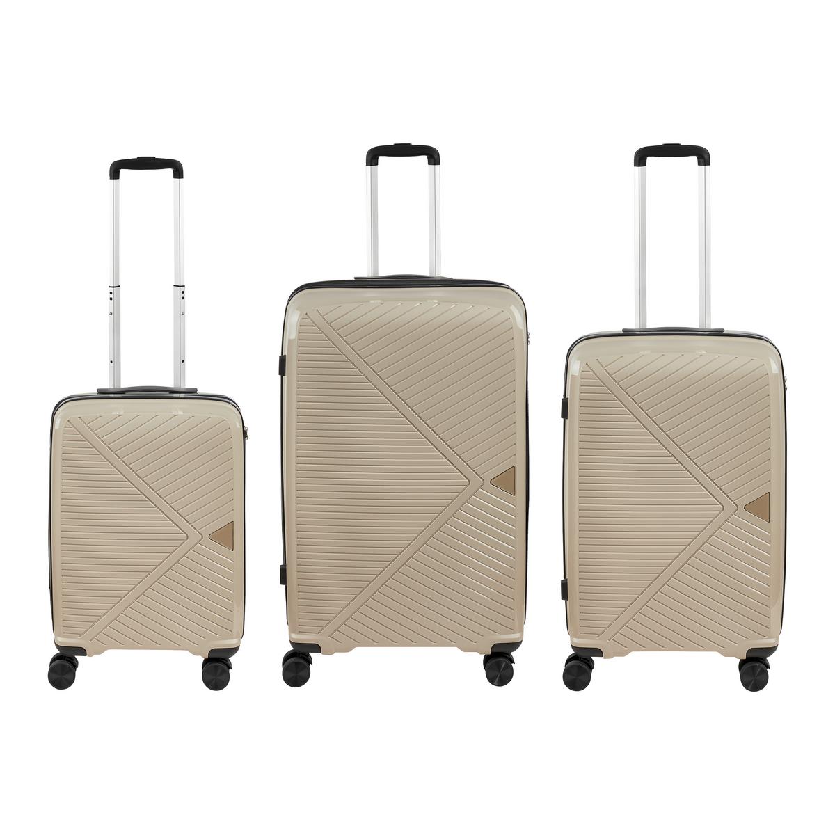 Reisekofferset Capri Grau - Grau, KONVENTIONELL, Kunststoff/Textil - Mömax